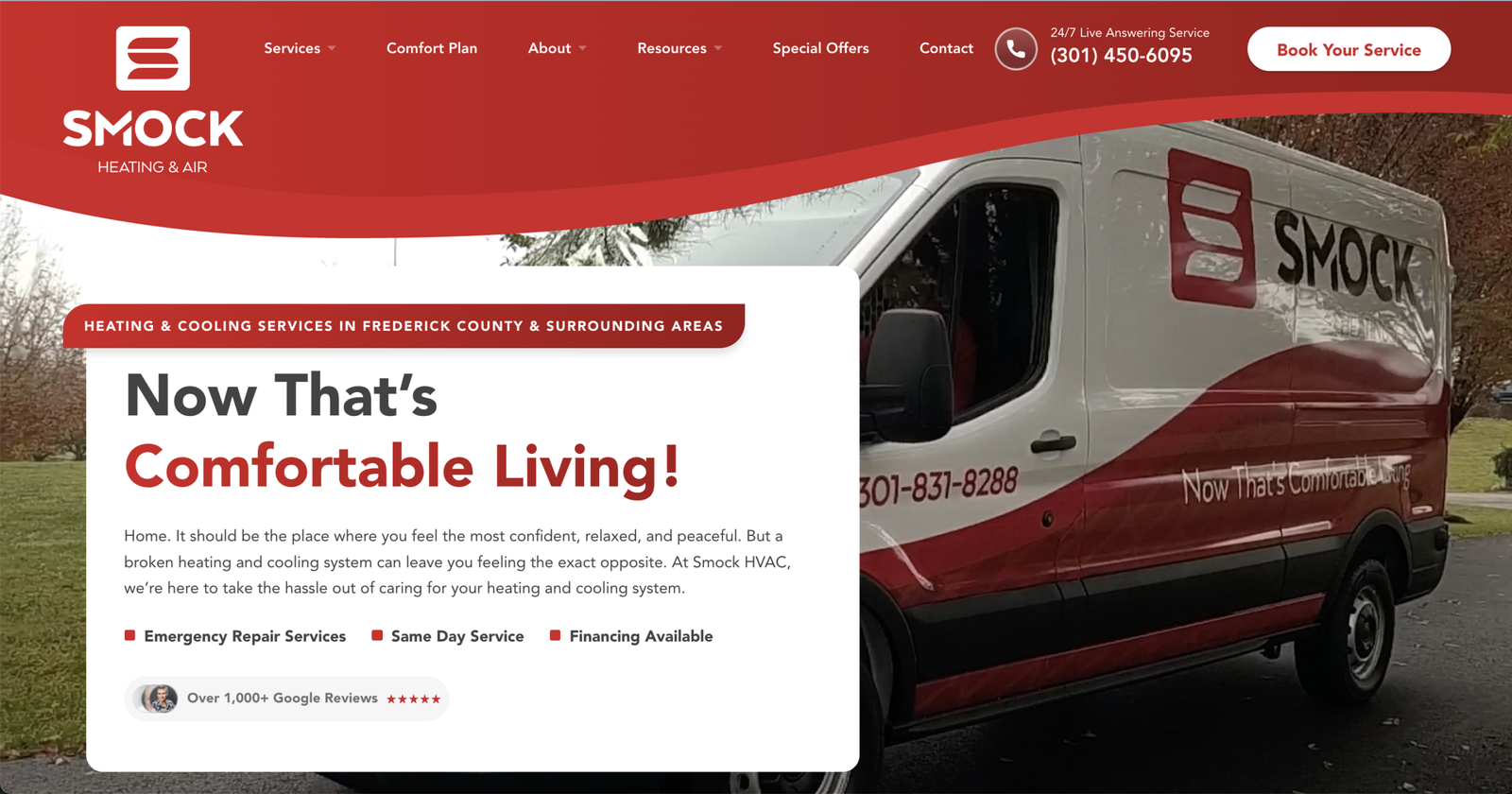 Example of best HVAC web design from The HVAC Digital, the best web design agency for HVAC companies