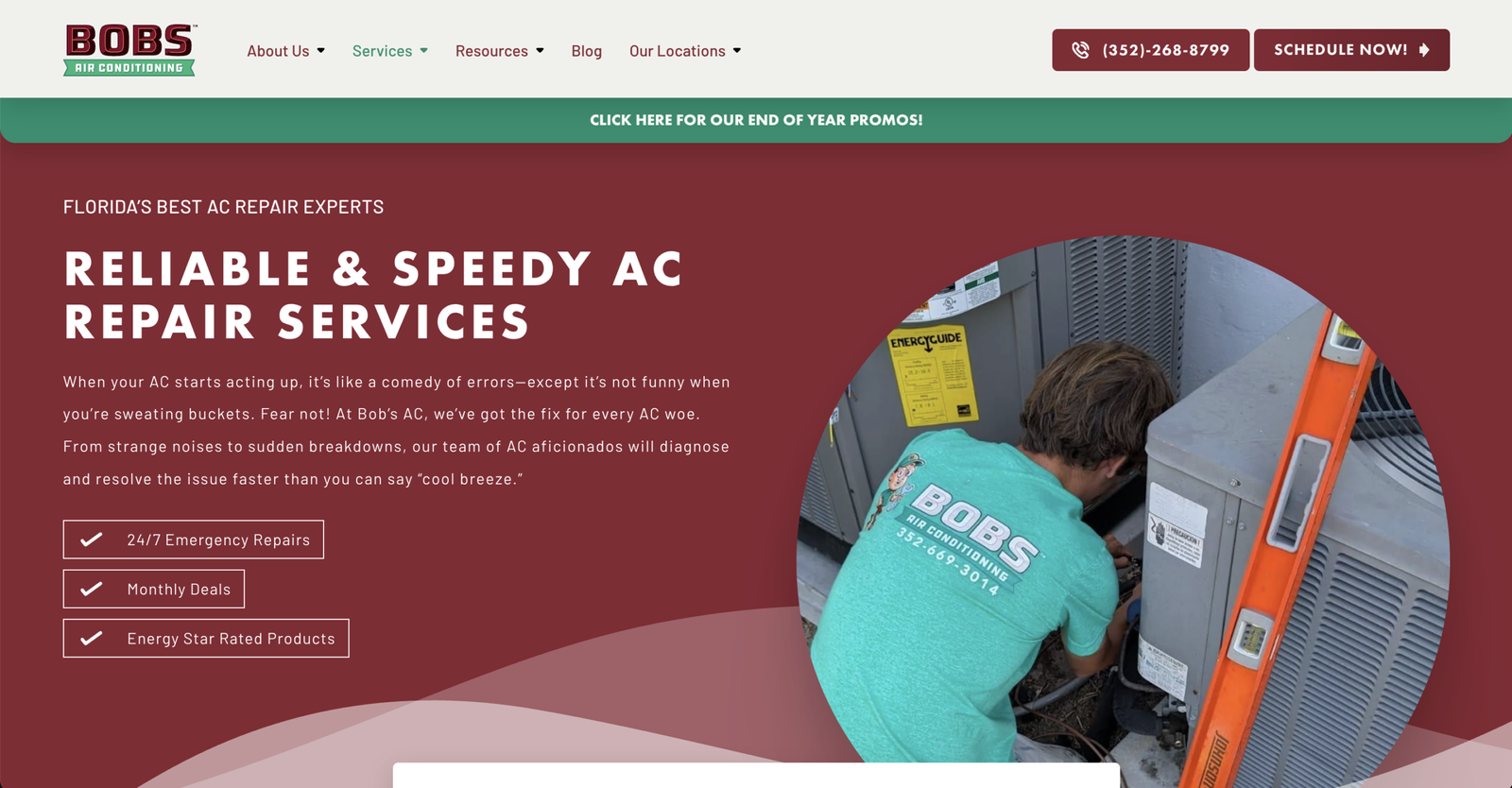 Example of best HVAC web design from The HVAC Digital, the best web design agency for HVAC companies
