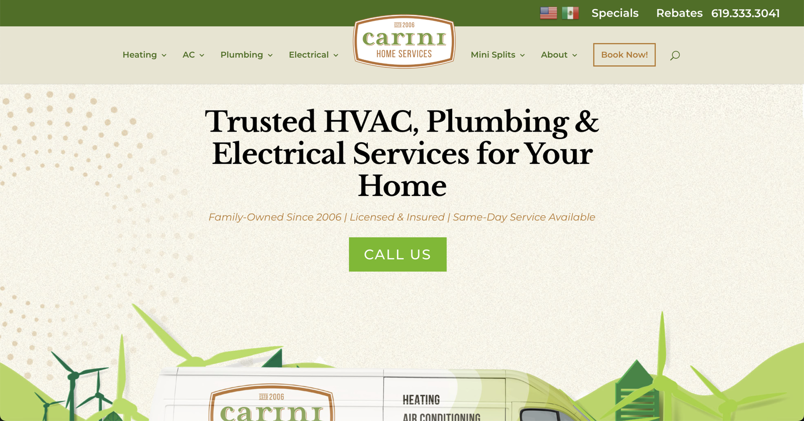Example of best HVAC web design from The HVAC Digital, the best web design agency for HVAC companies