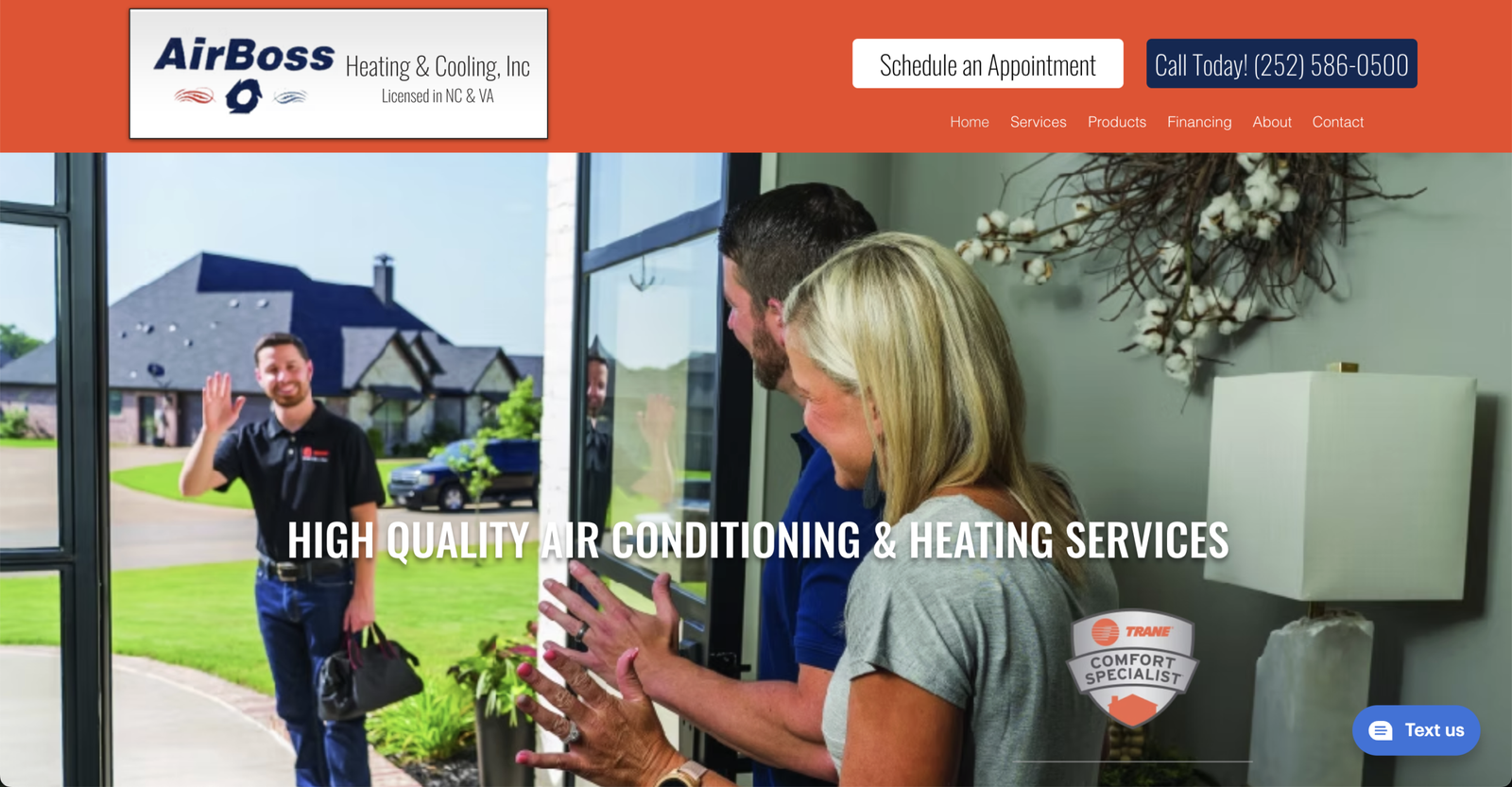 Example of best HVAC web design from The HVAC Digital, the best web design agency for HVAC companies