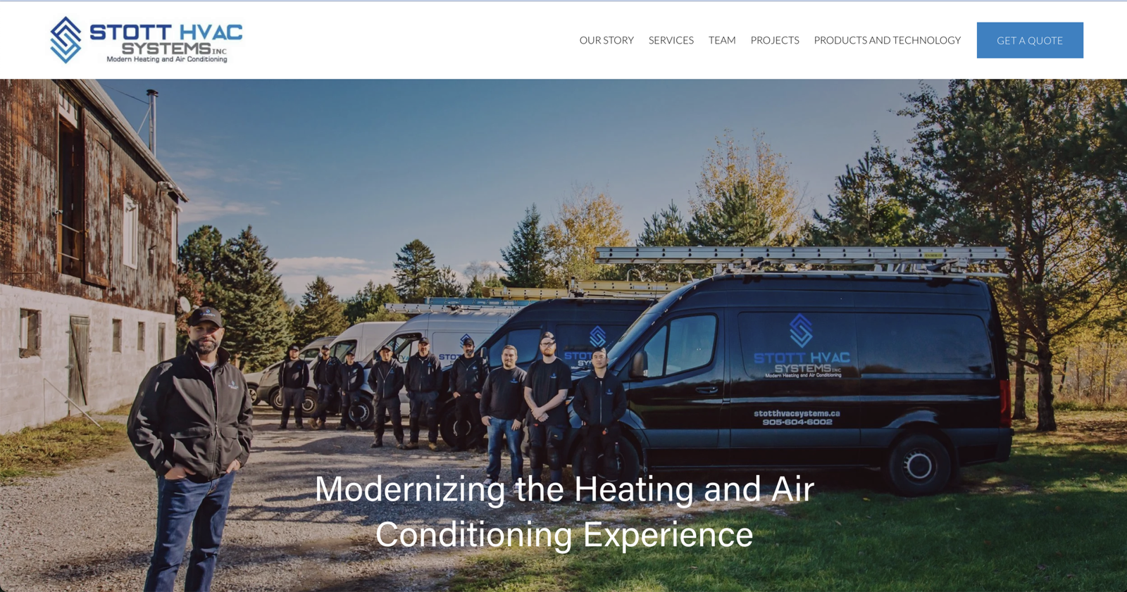 Example of best HVAC web design from The HVAC Digital, the best web design agency for HVAC companies